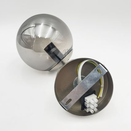 Brilagi - Nástěnná lampa MALIVA 1xE14/15W/230V matný chrom/kouřová