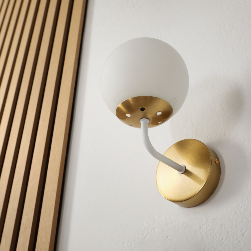 Brilagi - Nástěnná lampa MALIVA 1xE14/15W/230V zlatá/bílá