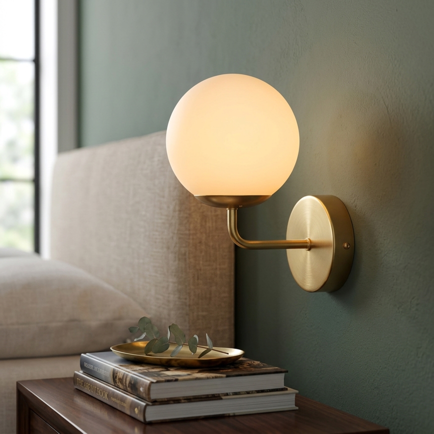 Brilagi - Nástěnná lampa MALIVA 1xE14/15W/230V zlatá/bílá