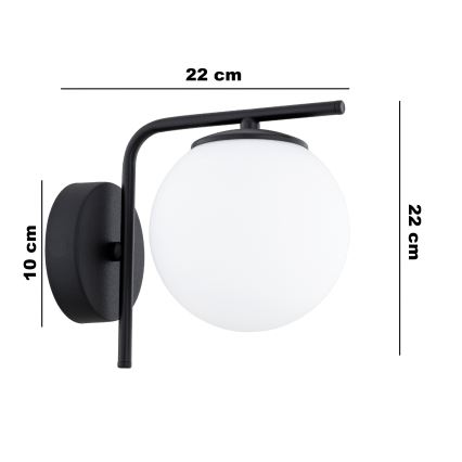 Brilagi - Nástěnná lampa MILO 1xE27/60W/230V černá