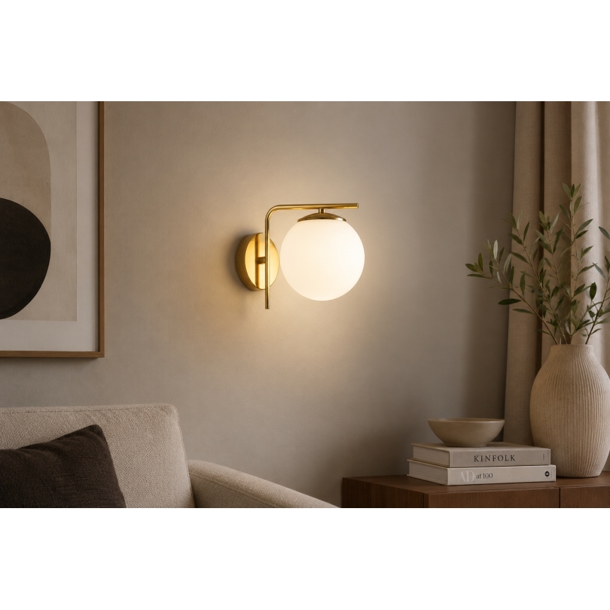Brilagi - Nástěnná lampa MILO 1xE27/60W/230V zlatá