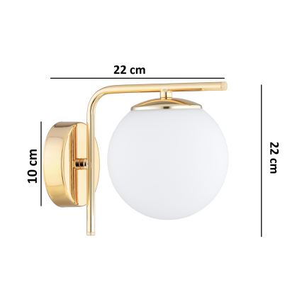 Brilagi - Nástěnná lampa MILO 1xE27/60W/230V zlatá
