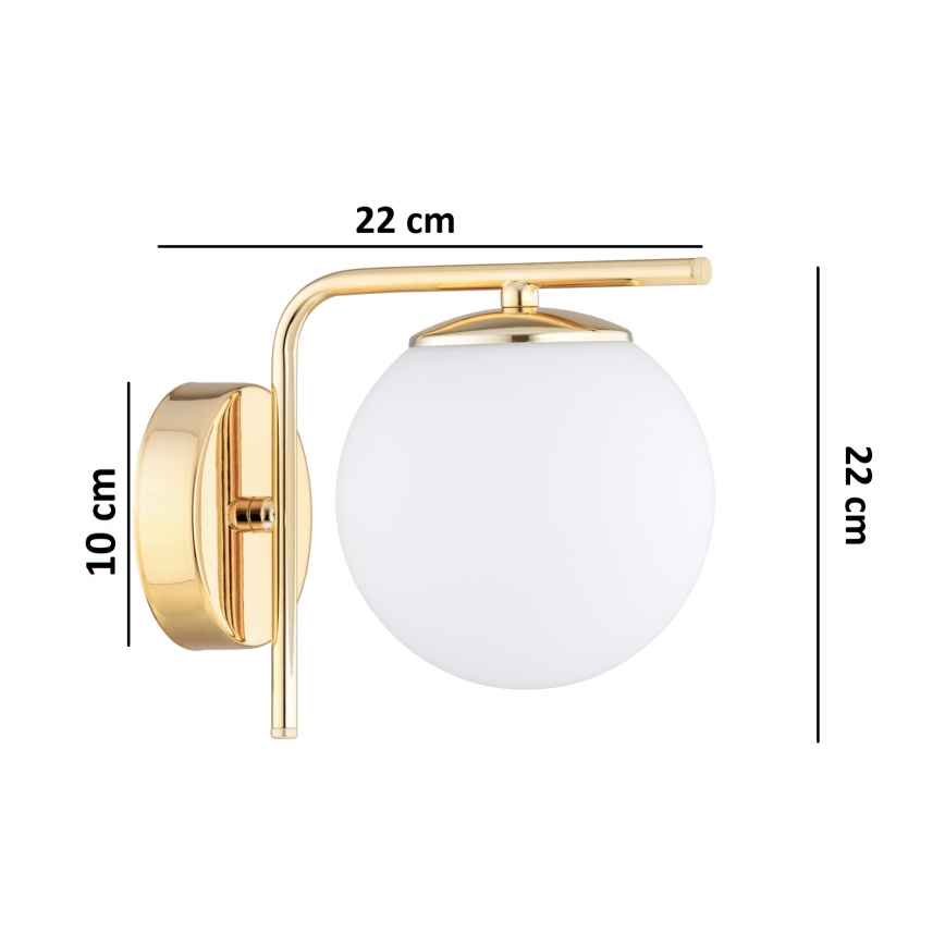 Brilagi - Nástěnná lampa MILO 1xE27/60W/230V zlatá