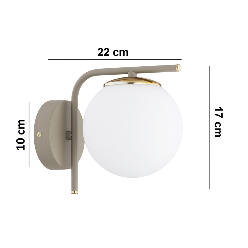 Brilagi - Nástěnná lampa MILO ECRU 1xE27/60W/230V béžová/zlatá