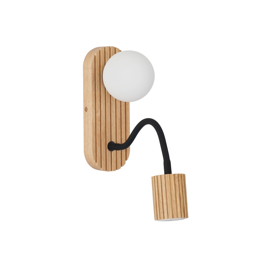 Brilagi - Nástěnná lampa MODERN WOOD 1xG9/5W/230V + 1xGU10/8W kaučukovník
