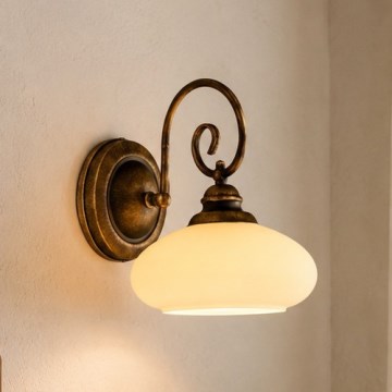 Brilagi - Nástěnná lampa MOLLERO 1xE27/15W/230V bronz/patina