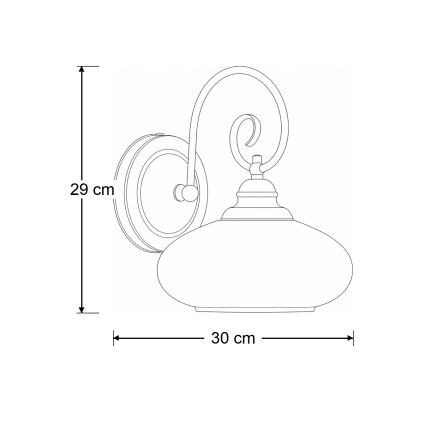 Brilagi - Nástěnná lampa MOLLERO 1xE27/15W/230V bronz/patina