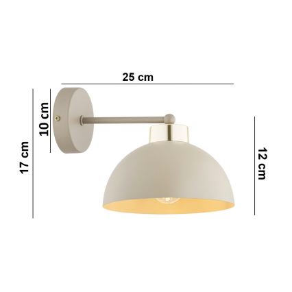 Brilagi - Nástěnná lampa MOON 1xE27/60W/230V béžová/zlatá