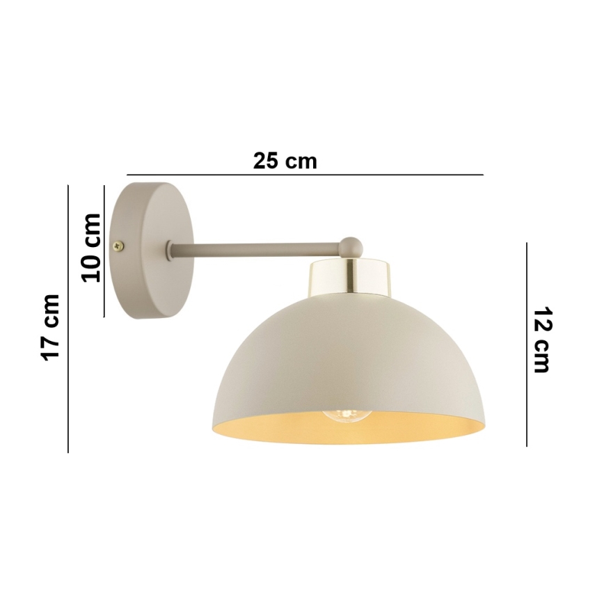 Brilagi - Nástěnná lampa MOON 1xE27/60W/230V béžová/zlatá