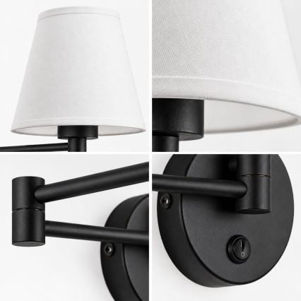 BRILAGI - Nástěnná lampa NUBILA 1xE27/15W/230V bílá/černá