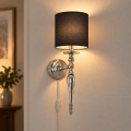 BRILAGI - Nástěnná lampa NUBILA 1xE27/60W/230V lesklý chrom/černá
