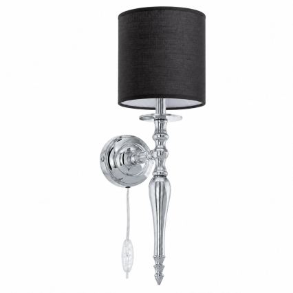 BRILAGI - Nástěnná lampa NUBILA 1xE27/60W/230V lesklý chrom/černá
