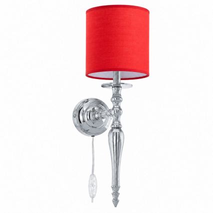 BRILAGI - Nástěnná lampa NUBILA 1xE27/60W/230V lesklý chrom/červená