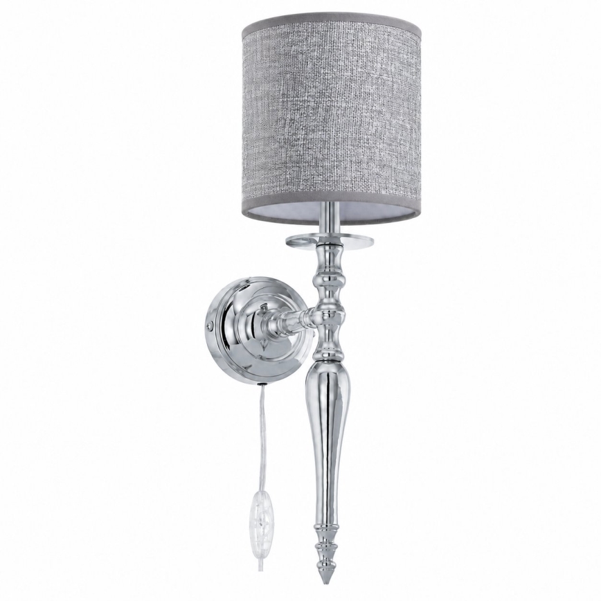 BRILAGI - Nástěnná lampa NUBILA 1xE27/60W/230V lesklý chrom/šedá