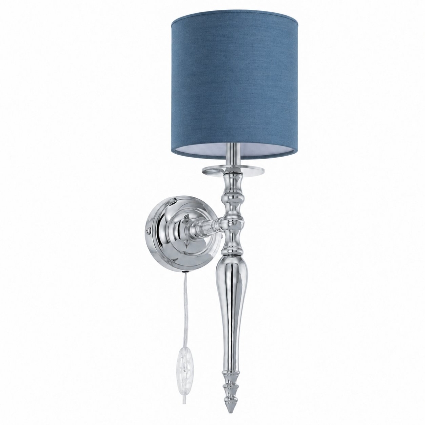 BRILAGI - Nástěnná lampa NUBILA 1xE27/60W/230V lesklý chrom/tmavě modrá