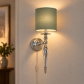 BRILAGI - Nástěnná lampa NUBILA 1xE27/60W/230V lesklý chrom/zelená