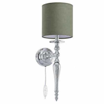 BRILAGI - Nástěnná lampa NUBILA 1xE27/60W/230V lesklý chrom/zelená