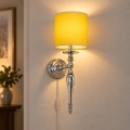 BRILAGI - Nástěnná lampa NUBILA 1xE27/60W/230V lesklý chrom/žlutá
