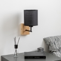 Brilagi - Nástěnná lampa NUBILA WOOD 1xE27/25W/230V dub/černá
