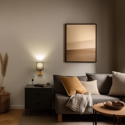 Brilagi - Nástěnná lampa NUBILA WOOD 1xE27/25W/230V dub/černá