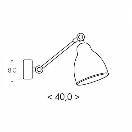 BRILAGI - Nástěnná lampa QUILL 1xE27/40W/230V 40 cm béžová