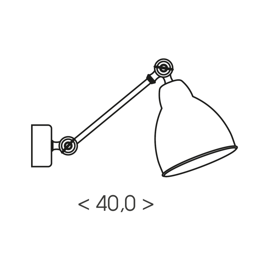 Brilagi - Nástěnná lampa QUILL 1xE27/40W/230V 40 cm bílá