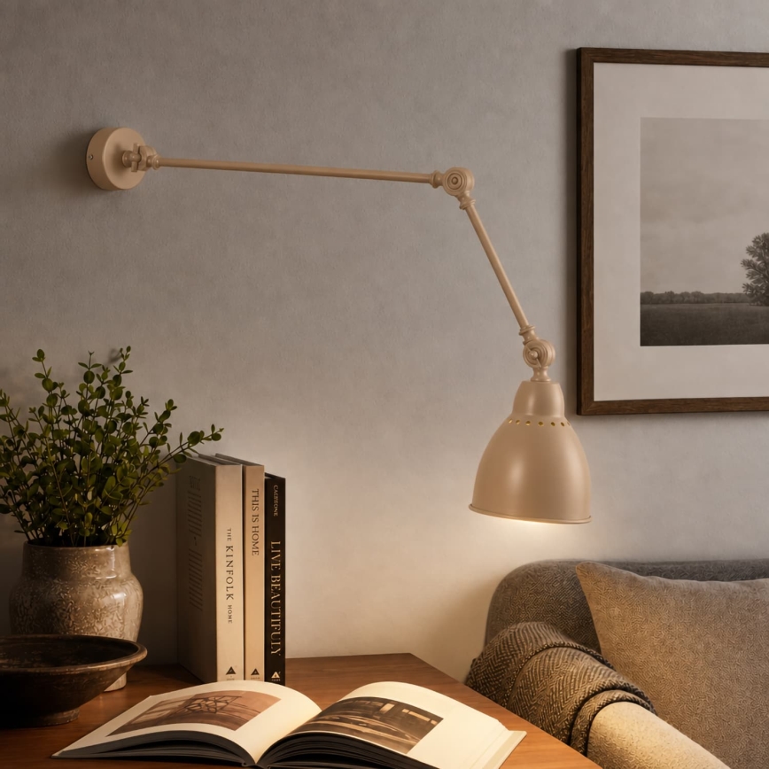 BRILAGI - Nástěnná lampa QUILL 1xE27/40W/230V 83 cm béžová