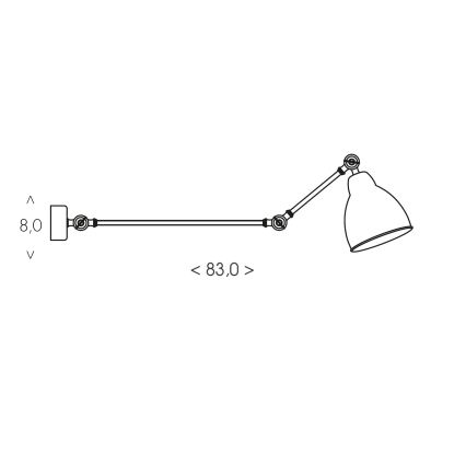 Brilagi - Nástěnná lampa QUILL 1xE27/40W/230V 83 cm černá