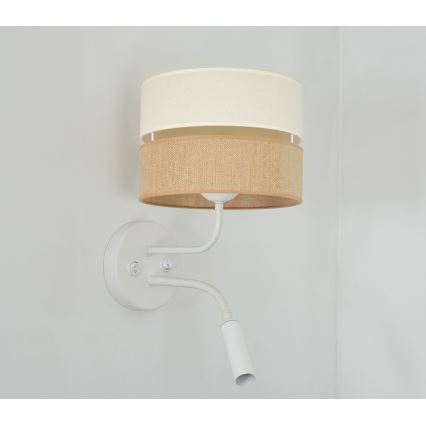 Brilagi - Nástěnná lampa ROYAL YUTE 1xE27/15W/230V + 1xG9/6W béžová/krémová/bílá