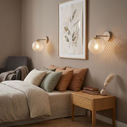 Brilagi - Nástěnná lampa STELLA 1xE27/60W/230V béžová/zlatá