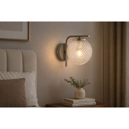 Brilagi - Nástěnná lampa STELLA 1xE27/60W/230V béžová/zlatá