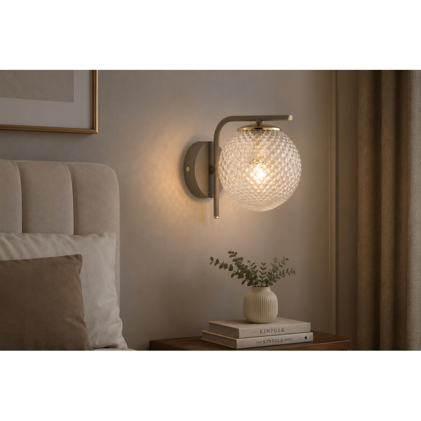 Brilagi - Nástěnná lampa STELLA 1xE27/60W/230V béžová/zlatá