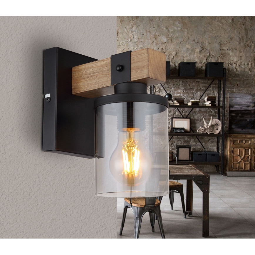Brilagi - Nástěnná lampa VISTA 1xE27/60W/230V dub