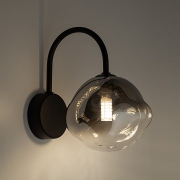 Brilagi - Nástěnná lampa VULCANO 1xG9/8W/230V černá/kouřová černá