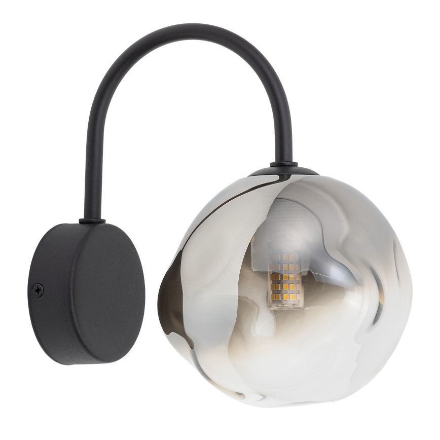 Brilagi - Nástěnná lampa VULCANO 1xG9/8W/230V černá/kouřová černá