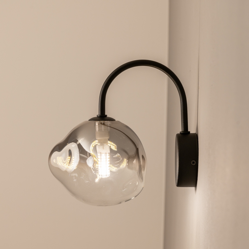 BRILAGI - Nástěnná lampa VULCANO 1xG9/8W/230V černá/kouřová černá