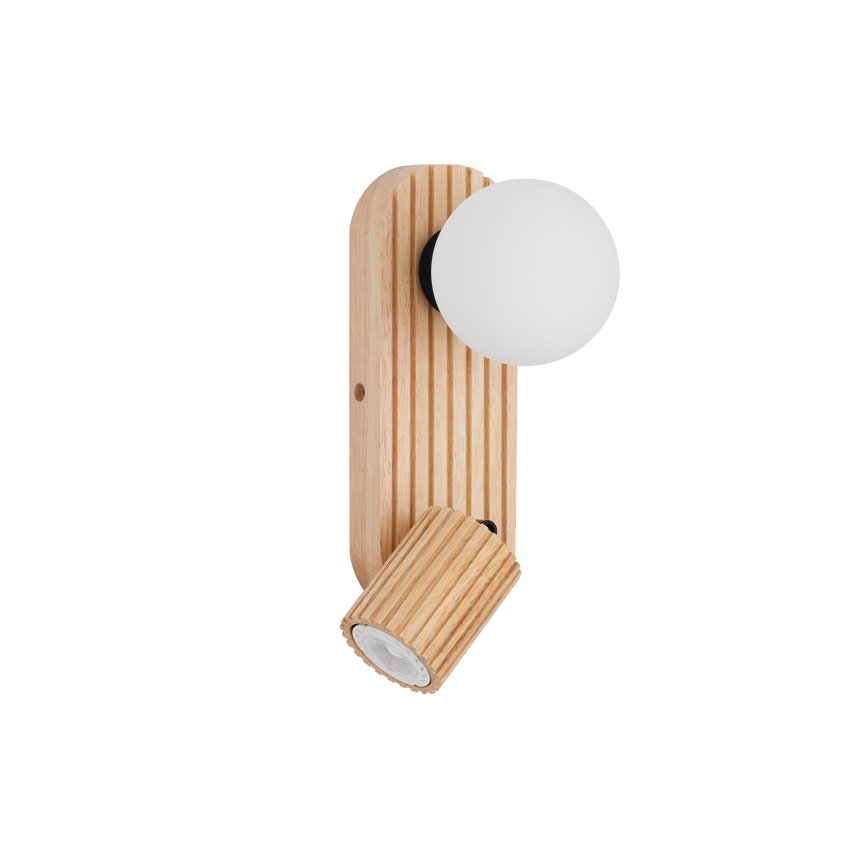 Brilagi - Nástěnné bodové svítidlo MODERN WOOD 1xG9/5W/230V + 1xGU10/8W kaučukovník