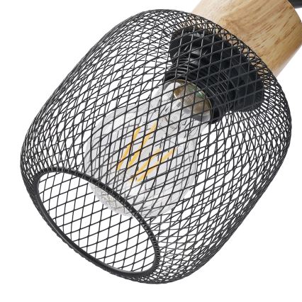 Brilagi - Nástěnné bodové svítidlo BASKLITE 1xE27/15W/230V dřevo/černá