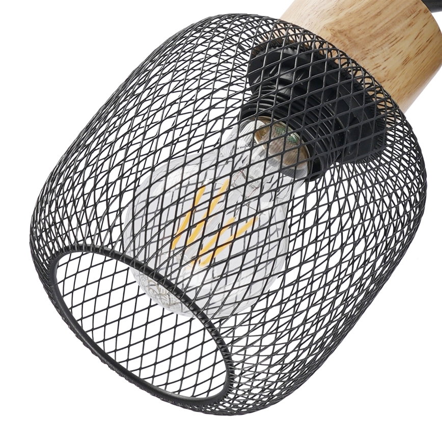 Brilagi - Nástěnné bodové svítidlo BASKLITE 1xE27/15W/230V dřevo/černá