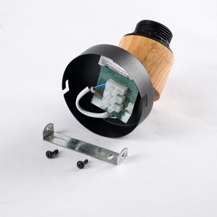 Brilagi - Nástěnné bodové svítidlo BASKLITE 1xE27/15W/230V dřevo/černá