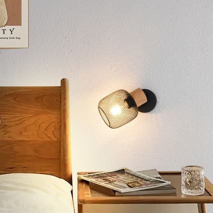 Brilagi - Nástěnné bodové svítidlo BASKLITE 1xE27/15W/230V kaučukovník/černá