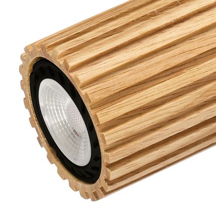 Brilagi - Nástěnné bodové svítidlo MODERN WOOD 1xGU10/8W/230V kaučukovník/černá