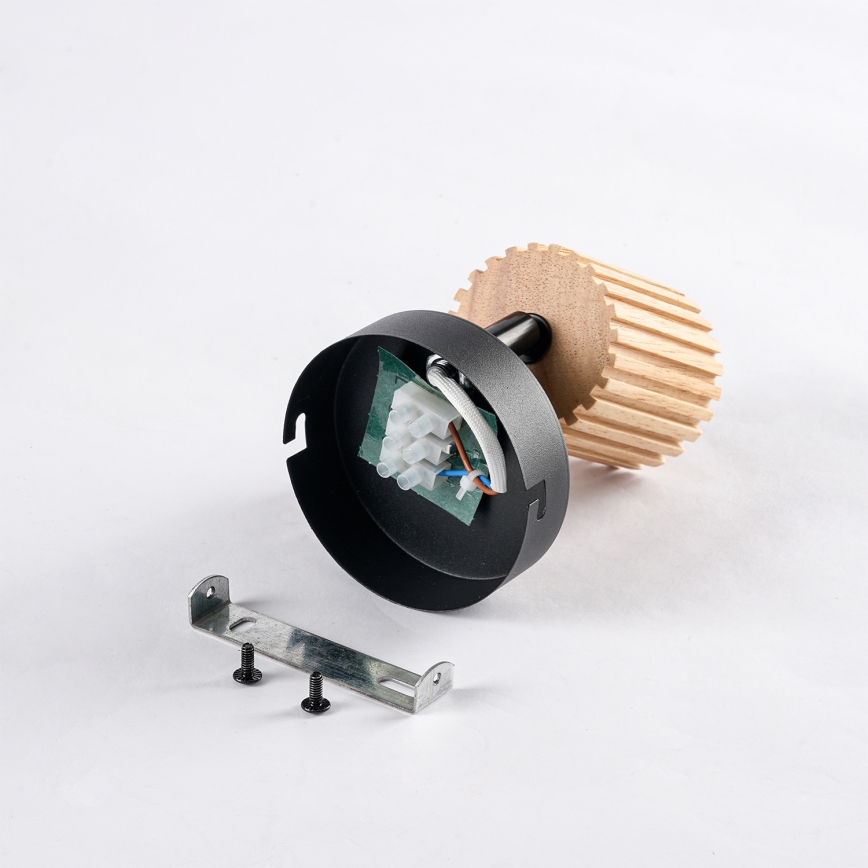 Brilagi - Nástěnné bodové svítidlo MODERN WOOD 1xGU10/8W/230V kaučukovník/černá