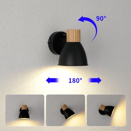 Brilagi - Nástěnné bodové svítidlo ODENSE 1xE14/10W/230V dřevo/černá