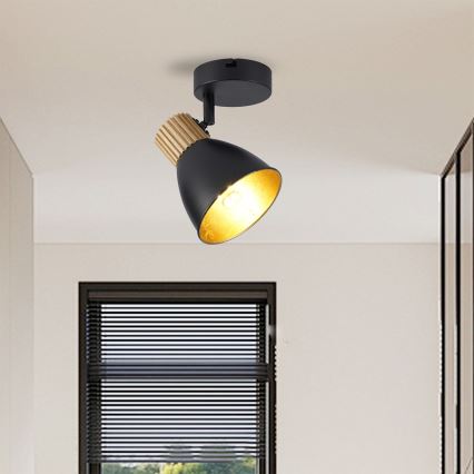 Brilagi - Nástěnné bodové svítidlo ODENSE 1xE14/10W/230V kaučukovník/černá