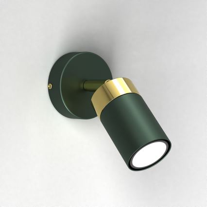 Brilagi - Nástěnné bodové svítidlo POKER 1xGU10/25W/230V zelená/zlatá