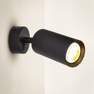 Brilagi - Nástěnné bodové svítidlo s vypínačem SELE 1xGU10/30W/230V černá