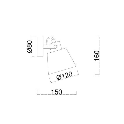 Brilagi - Nástěnné bodové svítidlo TECHNO 1xE27/60W/230V černá