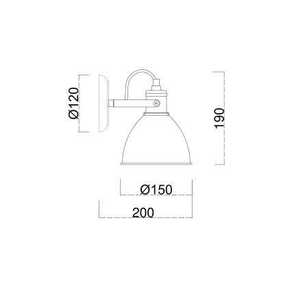 Brilagi - Nástěnné bodové svítidlo TECHNO 1xE27/60W/230V krémová/patina