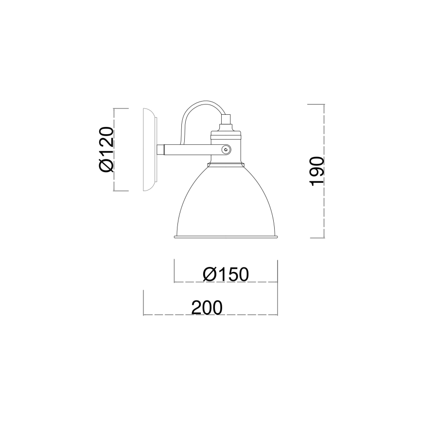 Brilagi - Nástěnné bodové svítidlo TECHNO 1xE27/60W/230V krémová/patina